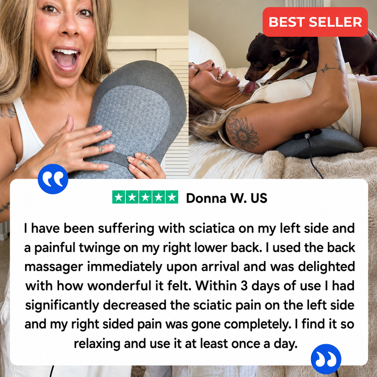 SolvaMD Triple Therapy Back Massager