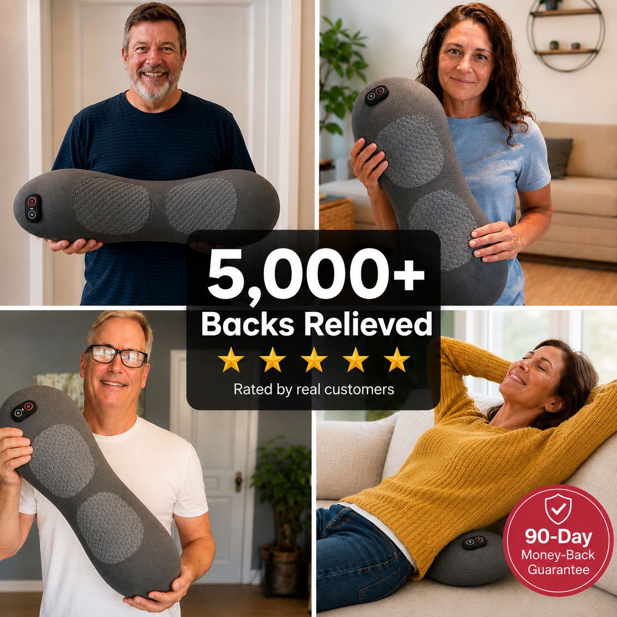 SolvaMD Triple Therapy Back Massager